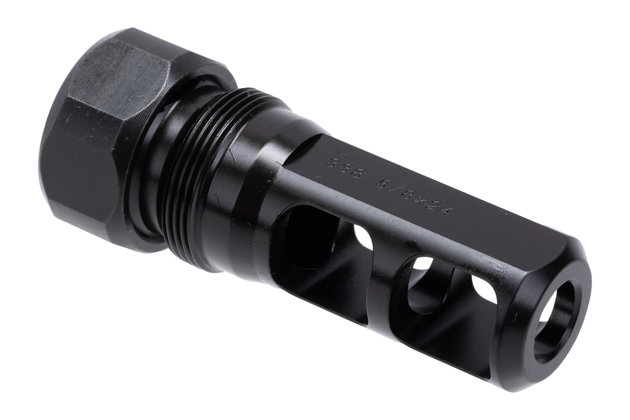 Faxon Firearms Muzzlok Stainless Steel Plan B Muzzle Brake - 5/8x24 - .375" Bore